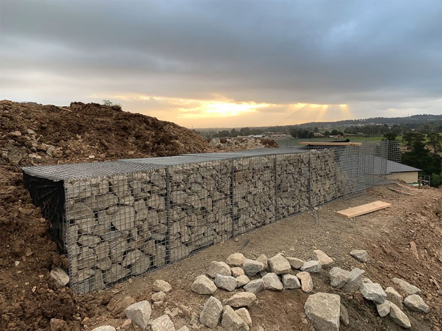 Gabion wall rock Cootes Quarry Products